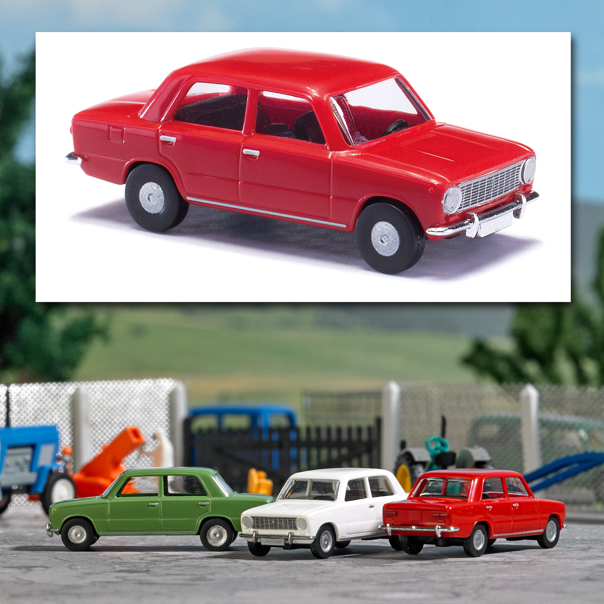 Busch 87001 - TT - Lada 1200, Rot - Formneuheit